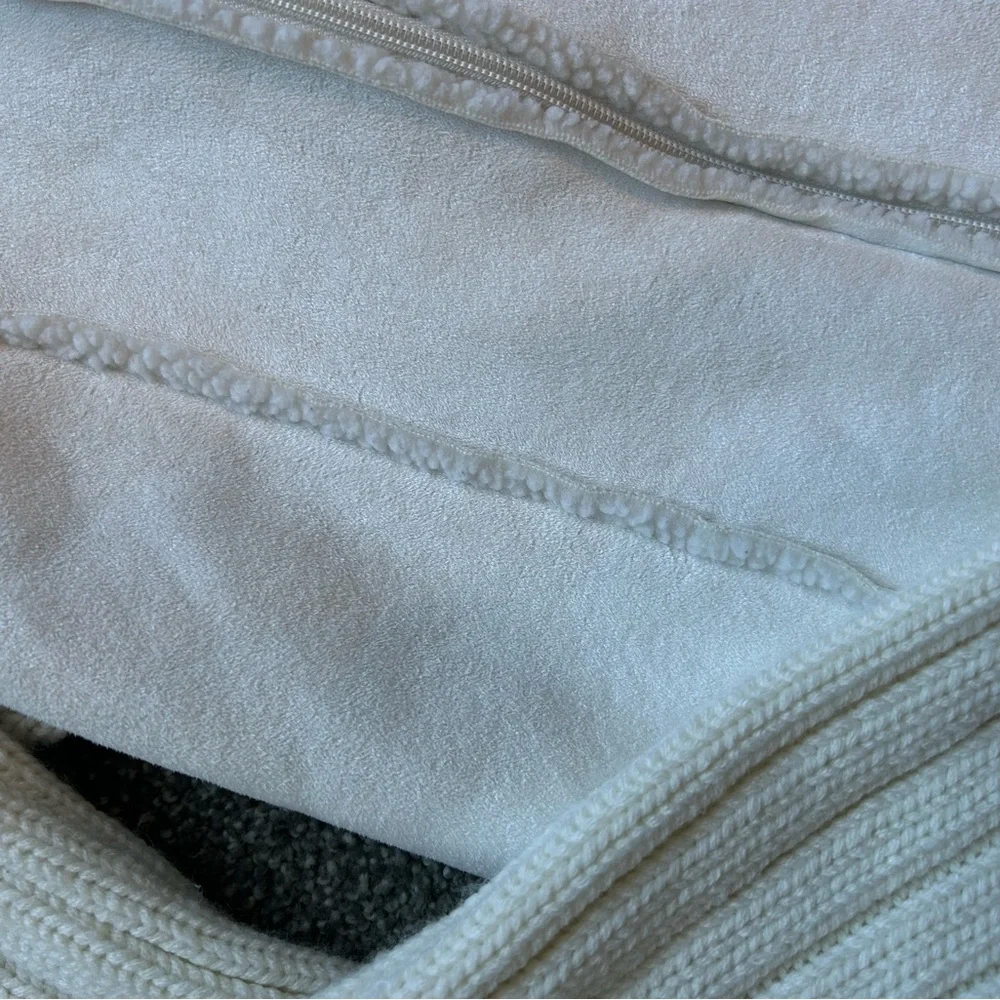Suede / Cotton Sweater Jacket - Picture 2 of 4